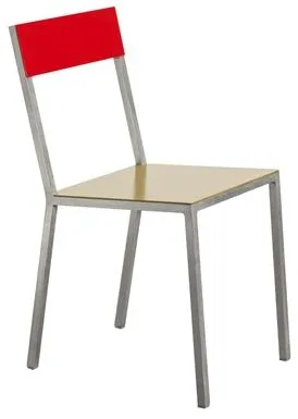 Valerie Objects Alu Cadeira de Jantar Caril/Vermelho