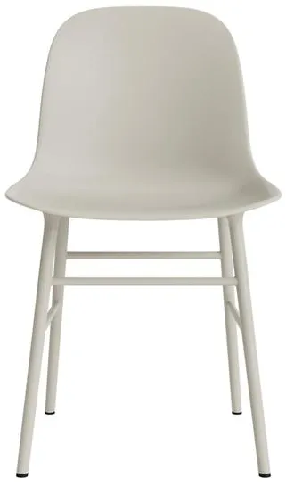 Normann Copenhagen Form Cadeira de Jantar Cinzento Claro/Aço