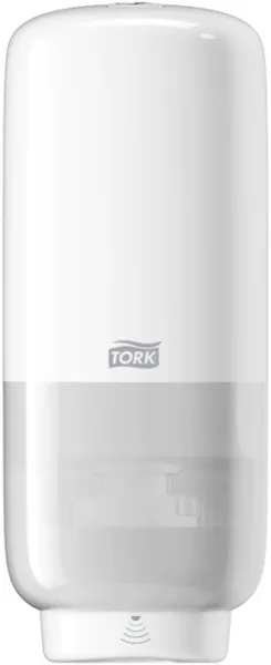 Dispensador de sabão em espuma Tork S4, sem toque, plástico branco