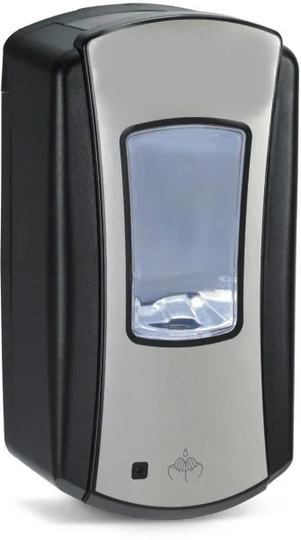 Descontinuado: Dispensador de sabão Pristine com sensor, LTX, preto/cromado, 1200 ml