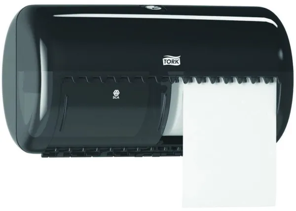 Tork Twin dispenser, para papel higiénico, 2 rolos, preto, T4