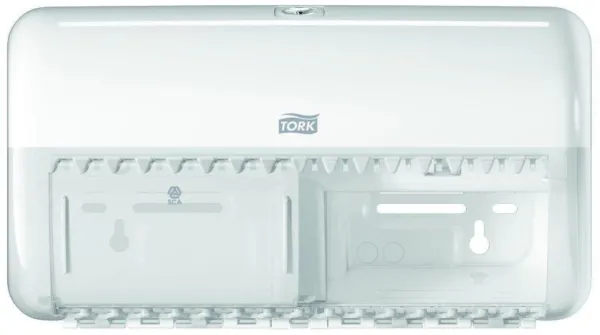 Tork Twin dispenser, para papel higiénico, 2 rolos, branco, T4
