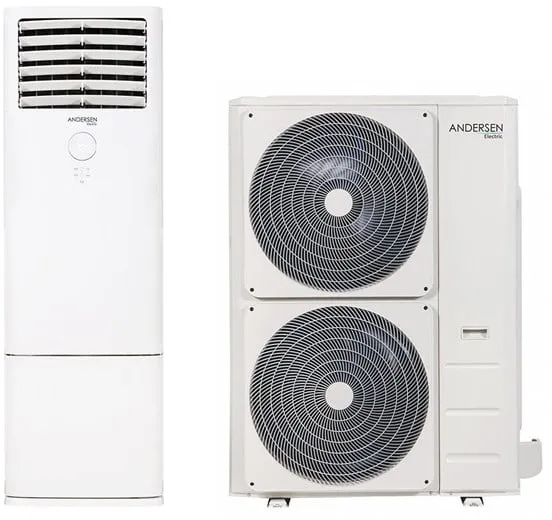 Andersen Electric Apollo 48000 bomba de calor ar/ar, 18,5 kW, 45–370 m², branco