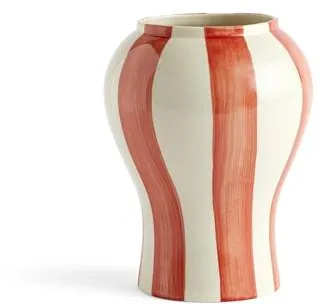 HAY Sobremesa Stripe Vaso Pequeno Vermelho