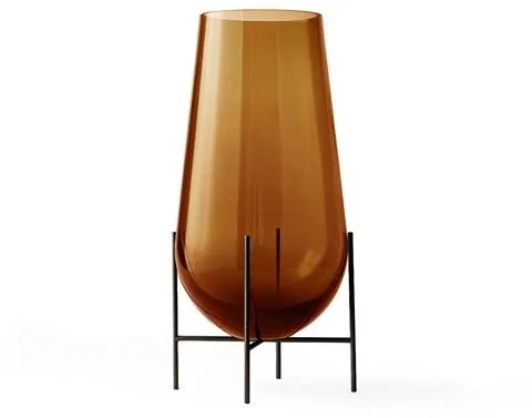 Audo Echasse Vaso Pequeno Âmbar/ Latão Bronzeado